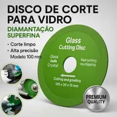 Disco Para Cortar Vidro 100mm Piso Espelho Cerâmica Porcelanato Ultrafino Reforma Materiais Diversos