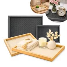 Bandeja Decorativa MDF Lavabo Banheiro Sala Organizador Perfume Café Porta Objetos