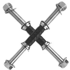 Kit 2 halteres Barra 33cm para Treino Pesado suporta até 6 Anilhas