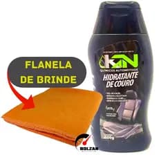 Hidratante Revitalizador Para Bancos De Couro Em Gel 200g KN Automotivos + Flanela de Brinde
