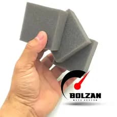 KIT 3 Esponjas Macia Para aplicação de Ceras, Silicones e Revitalizadores 3un Espumas 70x70x25mm
