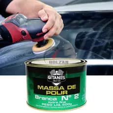 Massa De Polir Branca N2 Gitanes 500g - Polimento Automotivo Massa N2