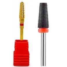 Kit 2 brocas Profissional de Tungstênio para Remoção do alongamento Curvatura C Acabamento do Alongamento Nivelamento