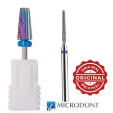 Kit 2 Brocas Diamantada 718 Para Cuticula e Cônica de tungstênio Profissional Para Acabamento Nivelamento Da Unha de Gel