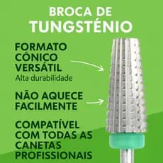 Broca Para Remoção de Gel e Acabamento Nivelamento Preciso Para Unha de Gel Tungstênio Premium Lixadeira elétrica Unhas