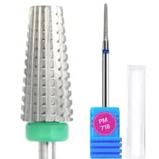 Jogo 2 Brocas Profissional Para unha de Gel Broca Remoção do Gel Nivelamento Cuticula Acabamento Broca diamantada 718