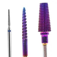 Kit 3 brocas Profissional Para Unhas Nail Designer Tungstênio Diamantada 718 para cuticula cutilagem