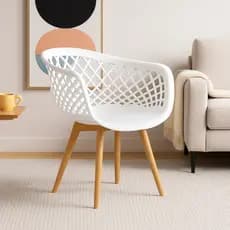 Cadeira De Jantar Web Pé Wood Moderna Escritório Original Diversas Cores 80cm Altura