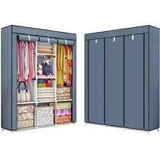 Guarda Roupa Dobrável Armario Desmontável Organizador Roupas 8 Divisorias Diversas Cores 1,70x1,30m