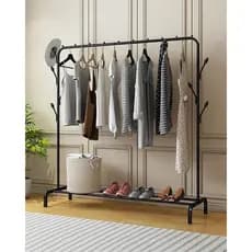 Cabideiro De Roupas Arara Organizador Portátil Multifuncional Feito Em Aco Promocao Desmontável