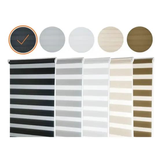 Persiana Rolo Zebra Double Vision Janela Moderna Controle De Luz Blackout Cores e Tamanhos Variados