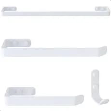 Kit Acessórios Para Banheiro Branco 4 Peças Plus