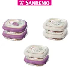 Conjunto 2 Potes Para Sanduiche Sanduicheira Hermético Organizador Alimentos Sanremo