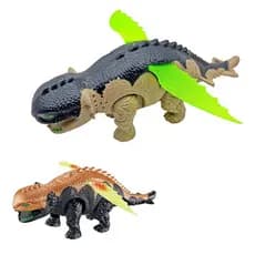 Dinossauro Dragão Robô Com Asas Anda Emite Som e Luz 25cm Infantil