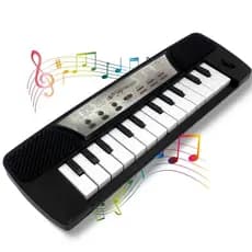 Mini Teclado Piano Musical Infantil Black 24 teclas