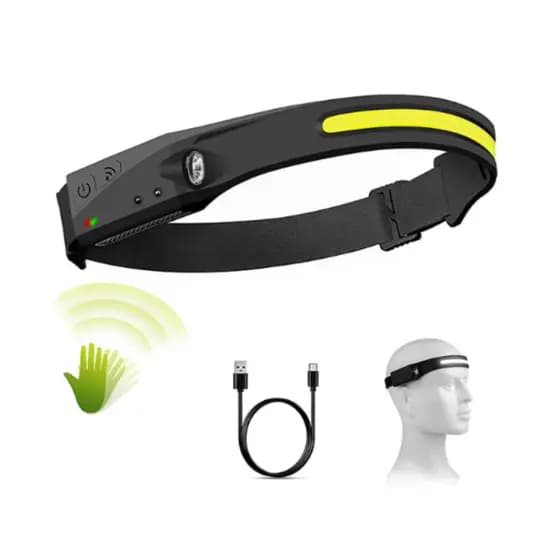 Lanterna de cabeça Pesca Camping com SUPER LED Recarregável USB