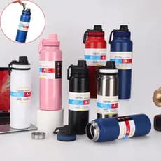 Garrafa Térmica 800ml/1000ml garrafa espacial Frio/Quente Aço Inoxidável Copo Esportivo Portáti