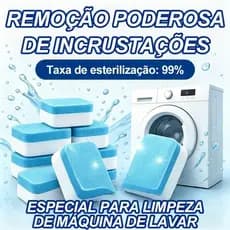Limpador de máquina de lavar, comprimido efervescente sólido para remover manchas.