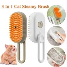 Pente Elétrico 3 em 1 para Cães e Gatos – Escova a Vapor, Tira Pelos e Massagem de Pelagem