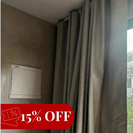 Cortina Blackout Rustico Corta Luz 100% Bloqueio 4m x 2,40/ 2,50/ 2,60/ 2,80 para Trilho Simples Max