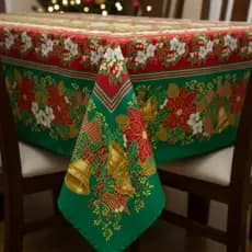 Toalha De Mesa 4 e 6 Lugares Oxford Estampas Natal / Natalina / Papai Noel