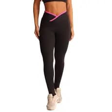 Calça Fitness Preta Poliamida Feminina - CAL5492