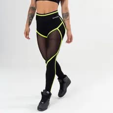 Calça Legging Fitness Feminina Preto e Verde - CAL5246