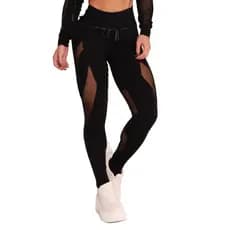 Calça Fitness Preta Poliamida Feminina - CAL5408