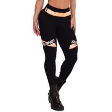Calça Fitness Preta Poliamida Feminina - CAL5402