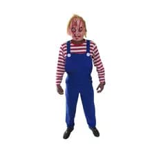 Fantasia Adulto Boneco Assassino Cosplay Chucky Festa Halloween Noites do Terror Zumbi Sexta Feira 13 Dia das Bruxas