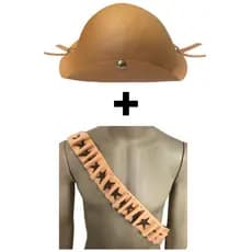 Fantasia Cangaceiro Lampião Kit Cartucheira e Chapeu Festa Junina Arraial São João Cosplay Luiz Gonzaga Festa Nordestina