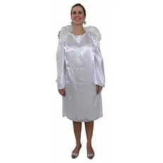 Fantasia Kit Anjo Adulto Tunica Asa de Anjo Aureola Carnaval Teatro Festa Halloween Querubim Arcanjo Batismo Coroacao