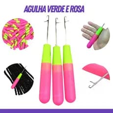 Agulha para Entrelace Crochet Braids Mega Hair Com Trava Gancho Preço de Distribuidora