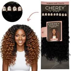 Cabelo Modelo Diva Cacheado Cherey Bio Natural 300g 80cm Human Hair Original