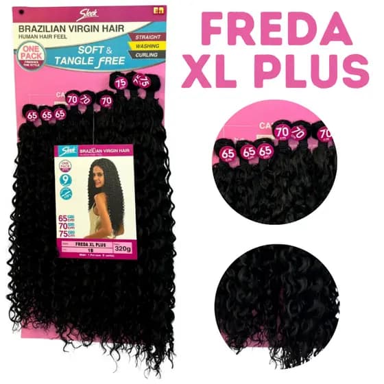 Cabelo Bio Fibra Cacheado Human Hair Rebecca Sleek 75cm Freda XL Plus 320g
