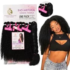 Cabelo Bio Natural Cacheado Miss Shakira Freedom&Love 65cm 380g + Jumbo Braid Linha Premium