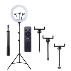 Ring Light 18 polegadas Com Suporte 3 Celulares e Tripe 2,10