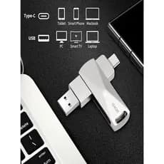 Pen Drive 2 Em 1 Dual Drive Usb-a E Usb-c