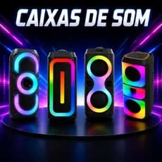 Caixa de Som Bluetooth Portátil LED RGB USB FM TWS