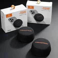 Caixa de Som Bluetooth Magnética 15W AM55 Portátil TWS Indução Sem Fio Preto