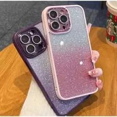 Capa de armadura transparente com proteção de câmera de diamante brilhante para iPhone