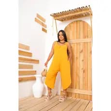 Macacão Macaquinho Pantacourt Bolso Max Moda Feminina 38 a 48 Lançamento  Macacão saruel Feminino Regata Alça Grossa Feminino