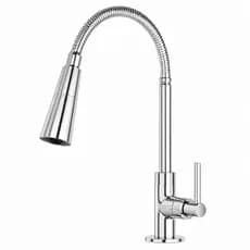 Torneira Para Cozinha C/ Duplo Jato De Mesa ou Bancada Mesa Pia Flexível