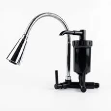 Torneira Cozinha Filtro Flexível Parede Luxo Jato Duplo Cone Cromado