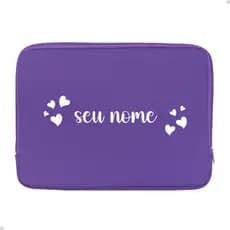 Bolsa Notebook Personalizada Com Seu Nome Corações Lançamento Super Desconto
