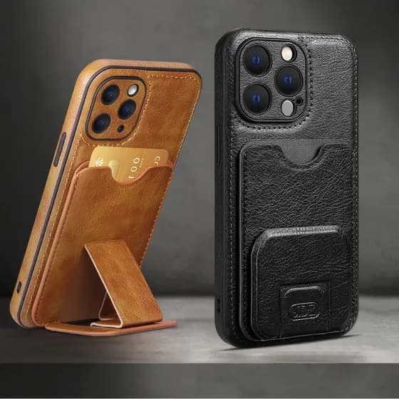 Capa De Couro Luxuosa De Alta Qualidade Para iPhone 17 16 15 14 Pro Max 13 12 11 X XR XS 7 8 Plus Carteira De Cartão Pro