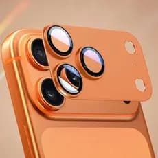 Para iPhone 17 Pro Max 17Pro Ar Liga De Alumínio Protetores De Câmera De Vidro Anel De Metal Volta Adesivo Lente Filme