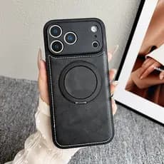 Capa De Atração Magnética Com Suporte De Anel Dobrável De Metal 360 Para iPhone 17 Pro Max Air 11 12 13 14 15 16 Linha D