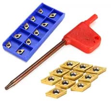 [JTFY] 10pcs DCMT070204 Lâminas De Inserções De Carboneto US735 DCMT21.51 Para Ferramenta De Torneamento De Torno