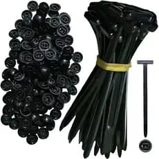 Kit 100 Abraçadeira Nylon Enforca Gato Fivela Cinta Plástica Tipo T Universal Travamento Automático Carro